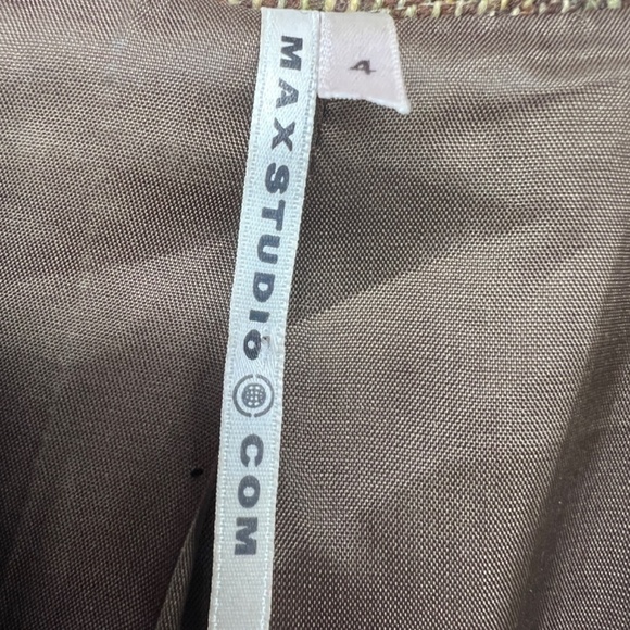 Max Studio Lambswool Blend Tweed Academia School Boy Womens Blazer Jacket Size 4 - Picture 2 of 12